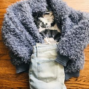 Faux fur short coat